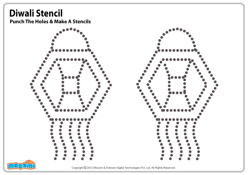 842x595 Diwali Stencil - Diwali Lamp Sketch