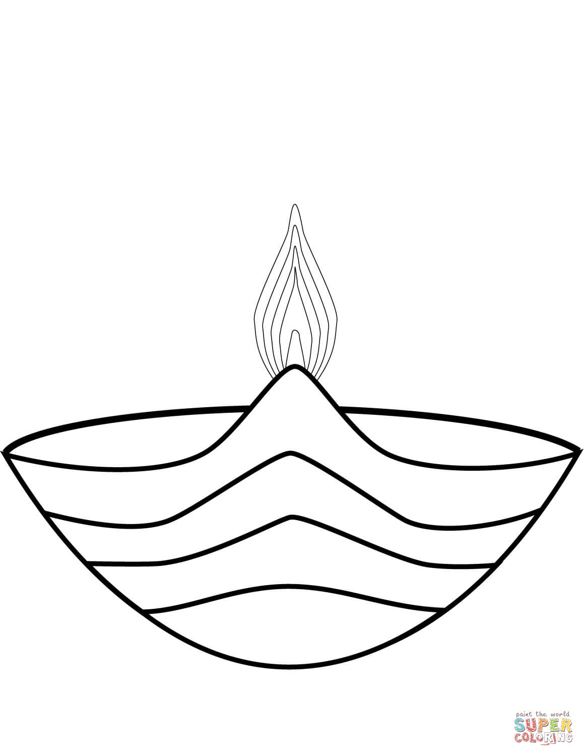 1159x1500 Happy Diwali Card Coloring - Diwali Lamp Sketch