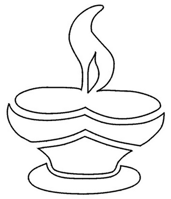 570x665 Diwali Coloring Worksheets Luxury Explore Diwali Famous Festival - Diwali Lamp Sketch