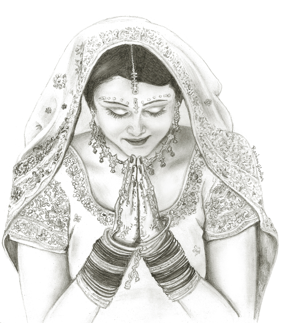 900x1029 2d Work - Diwali Sketch