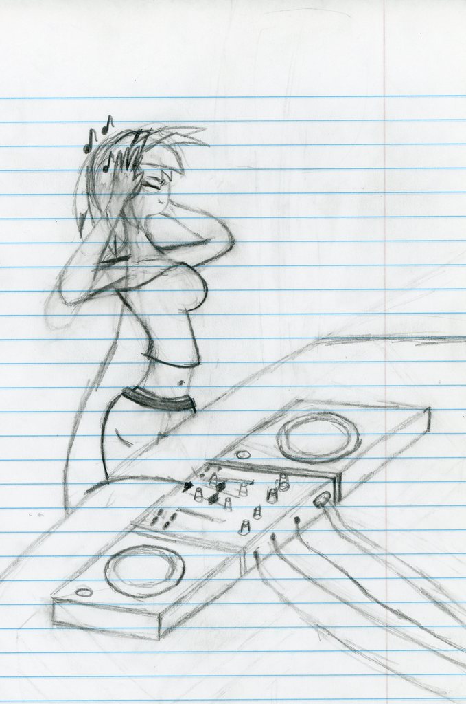 Dj Headphones Sketch