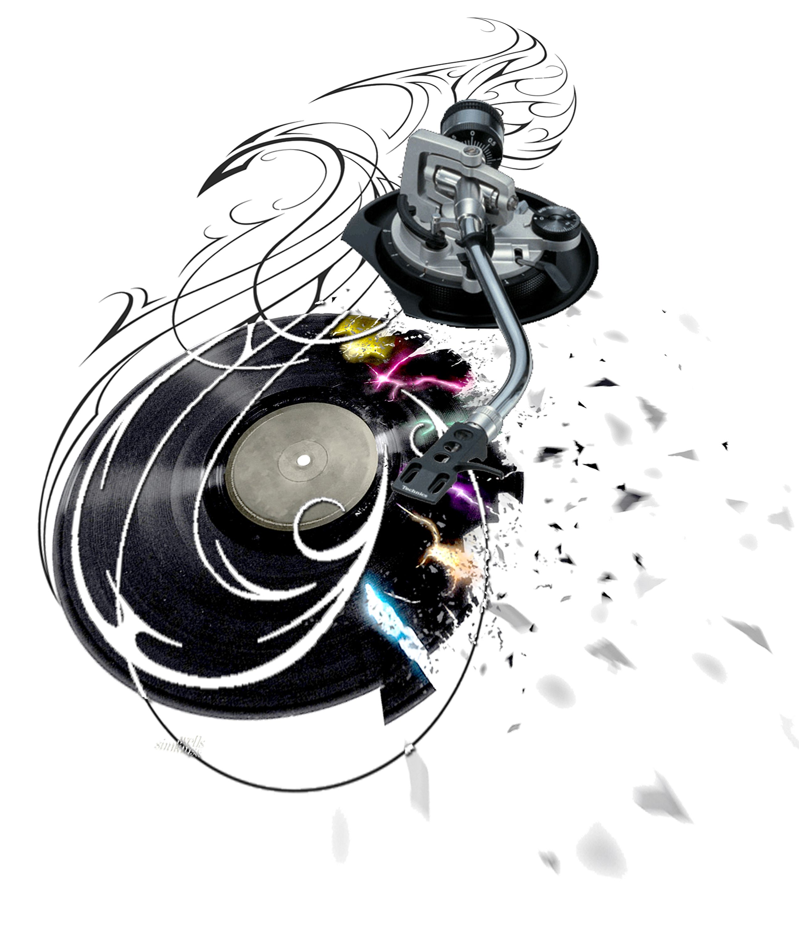 2550x2953 Dj Headphones Tattoo Designs Pin Dj S Mixer Boards Headphones - Dj Headphones Sketch