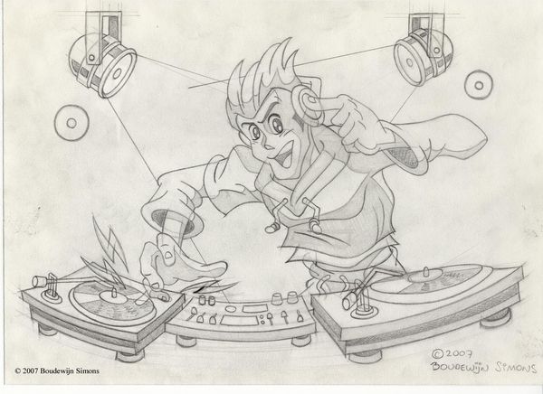 600x436 Pin By Clara ! On Dj Dj - Dj Sketch