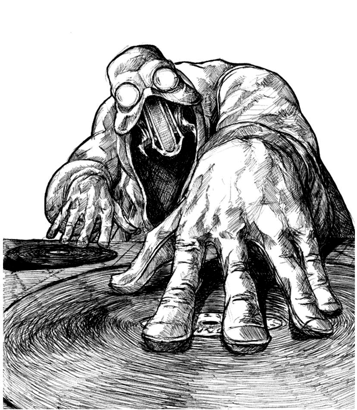 697x800 The Dj By Thechaoticknight - Dj Sketch