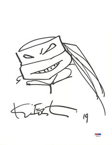 232x300 Kevin Eastman Signed 11x14 Writer Teenage Mutant Ninja Turtles - Dna Sketch