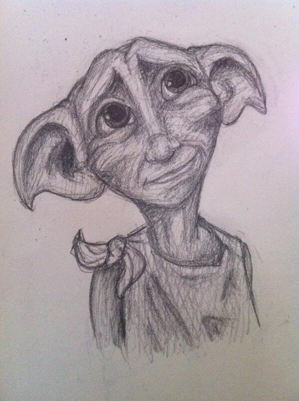 599x804 Dobby Sketch By Skippersara - Dobby Sketch