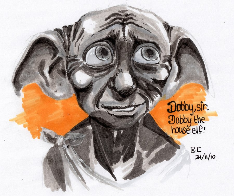 900x754 Dobby Sketch. By Hotinthedollshouse - Dobby Sketch