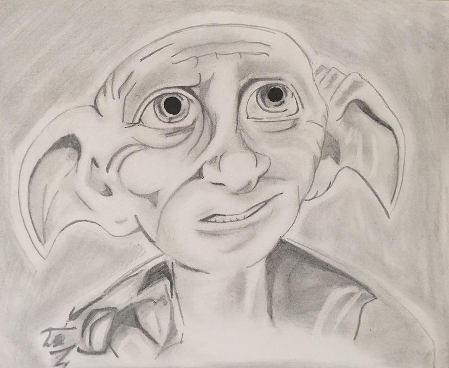 900x738 Dobby The Elf Drawing By Amina Mimouni - Dobby Sketch