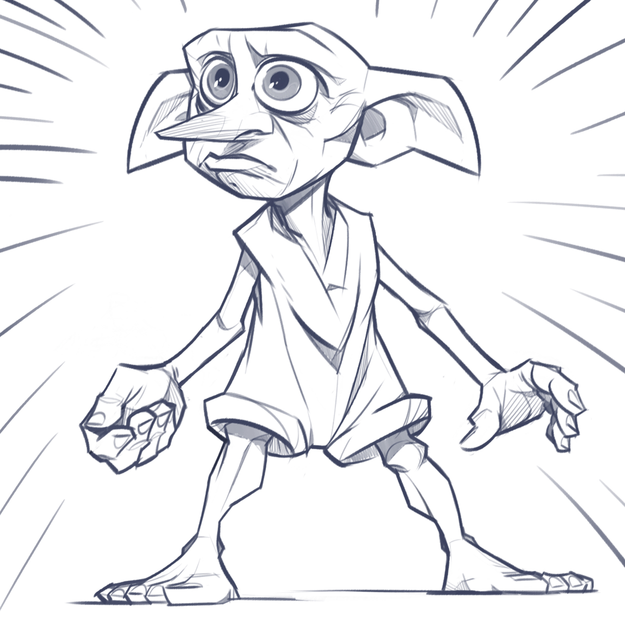 Dobby Sketch at PaintingValley.com | Explore collection of Dobby Sketch