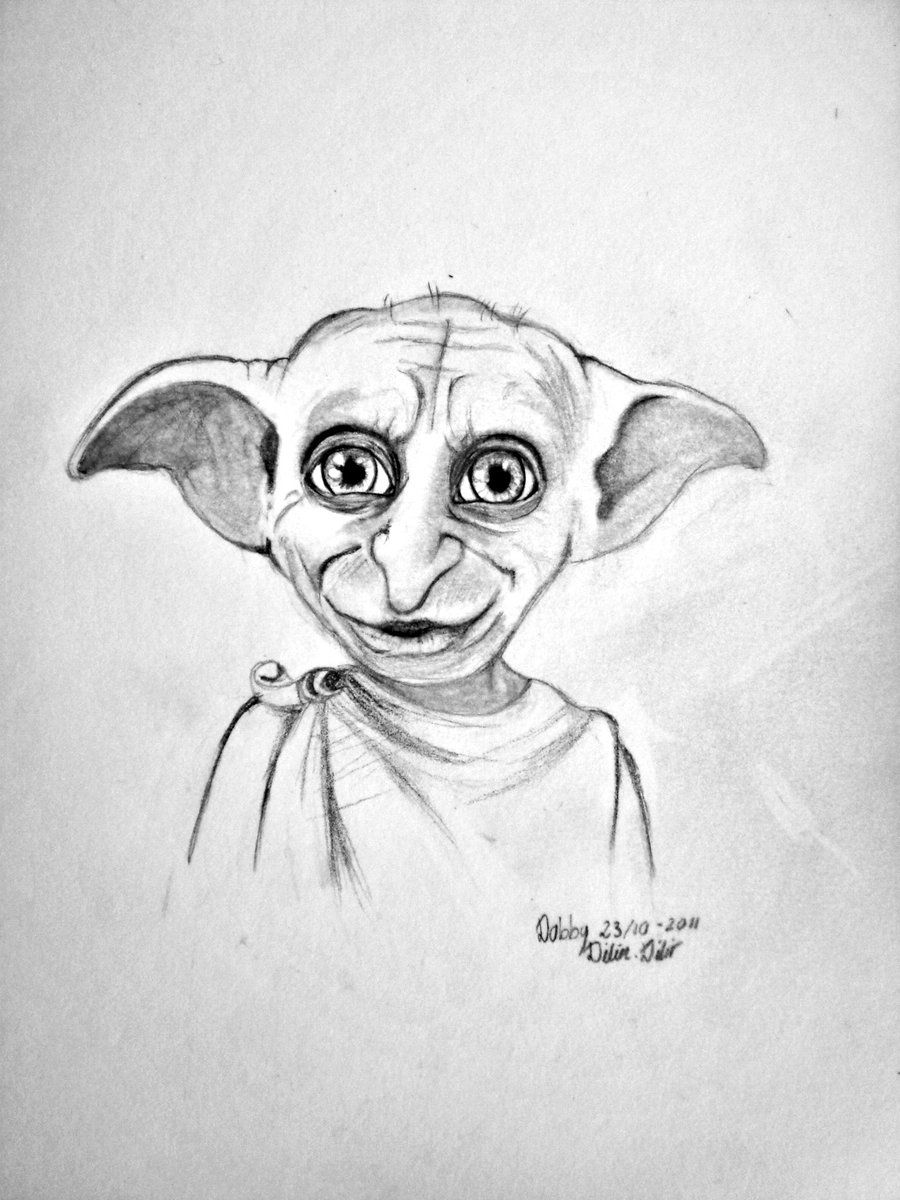 900x1200 Dobby Drawings - Dobby Sketch