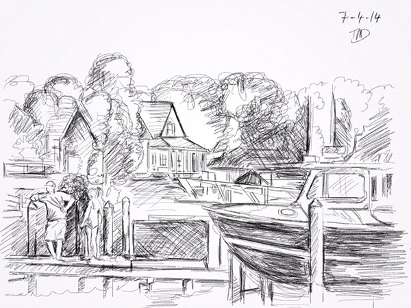 600x450 Sitting On The Dock Sketch On Behance - Dock Sketch