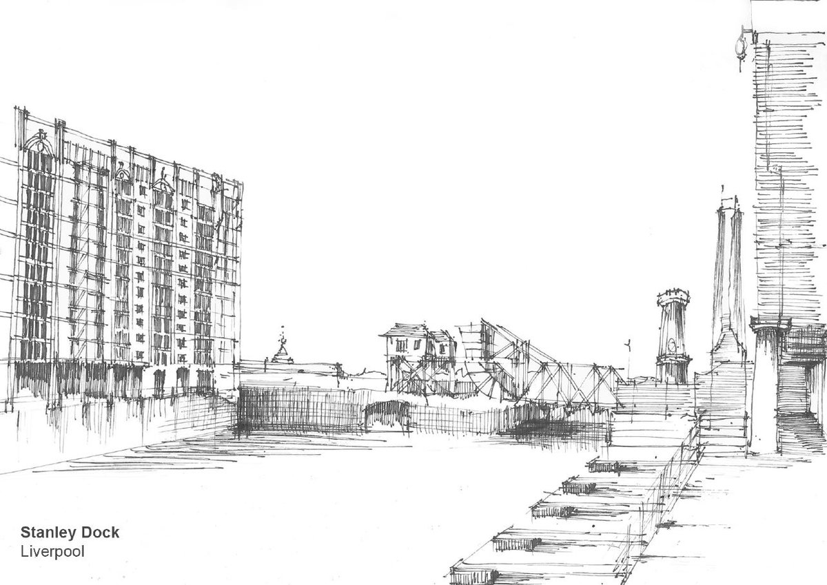 1200x849 Stanley Dock On Twitter Beautiful Sketch Of Stanley Dock By Lisa - Dock Sketch