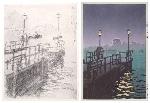 605x416 Ukiyo E Gallery - Dock Sketch