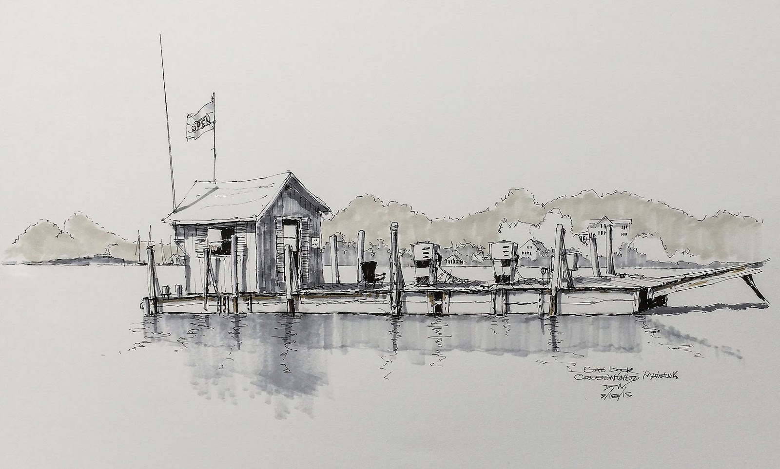 Dock Sketch at Explore collection of Dock Sketch