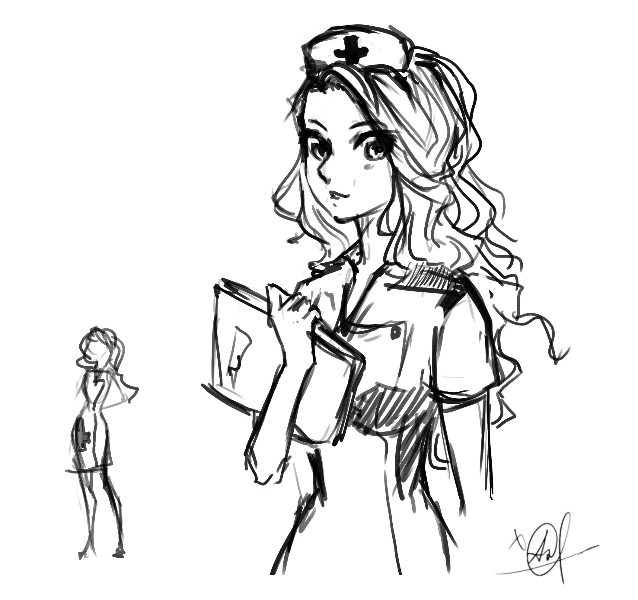 2114x1987 Sister Doctor Concept - Doctor Sketch