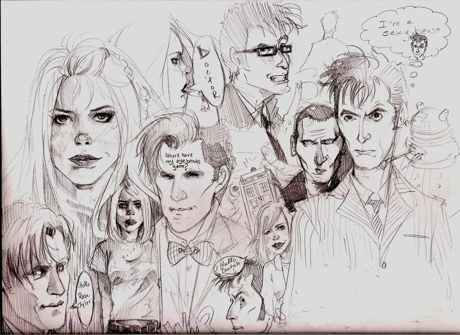 900x655 Doctor Who Sketches By Patatat - Doctor Who Sketch