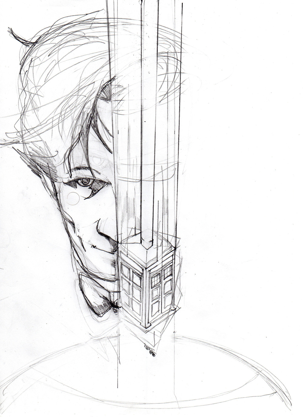 1000x1374 Doctor Who Visualisation For The Bbc Simon Davies Draws - Doctor Who Sketch