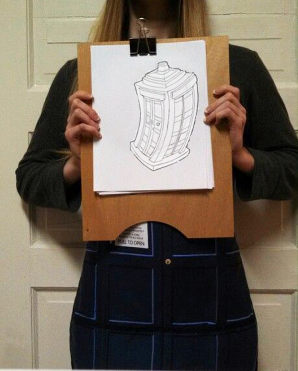 600x747 Doctor Who Wibbly Wobbly Timey Wimey Sneak Peek One Day. One - Doctor Who Tardis Sketch