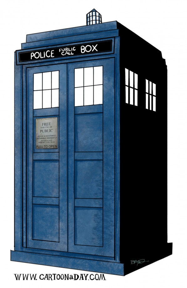 598x920 50 Years Of Doctor Who Caricature Cartoon - Doctor Who Tardis Sketch