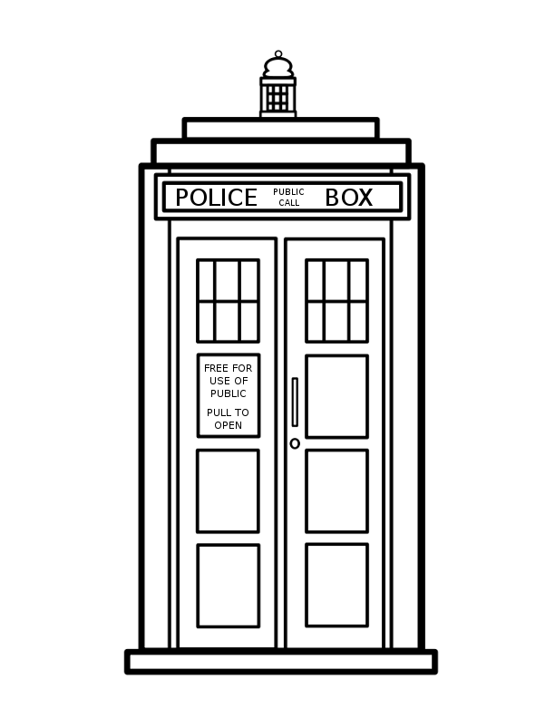 612x792 Pin By Sandra Sternitzke On In Living Color Doctor - Doctor Who Tardis Sketch