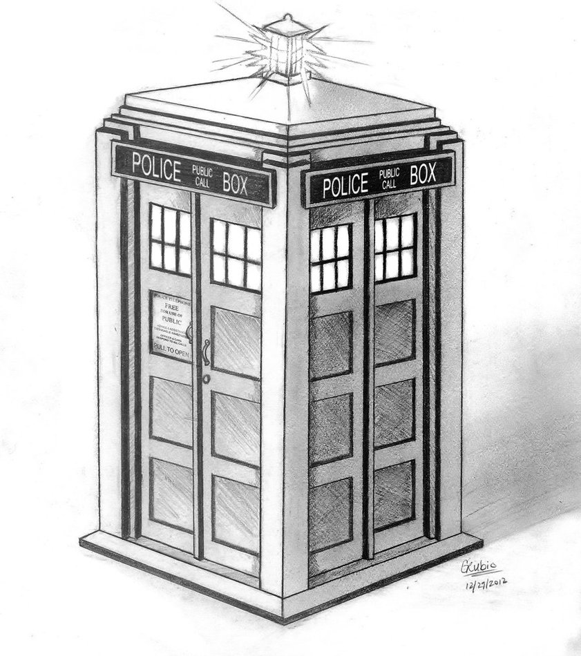 Doctor Who Tardis Sketch at Explore collection of
