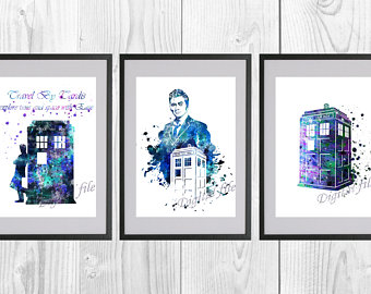 340x270 Tardis Art Print Etsy - Doctor Who Tardis Sketch