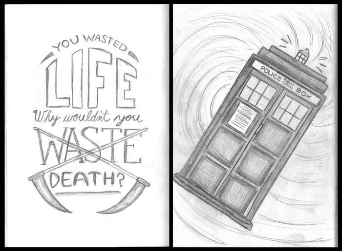 700x515 The Lost Sketches (Week 14 Roundup) - Doctor Who Tardis Sketch