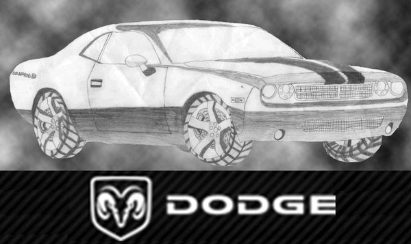 600x357 Dodge Challenger Sketch By Bannannasplit24 - Dodge Challenger Sketch