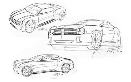 420x265 Los Bocetos Del Dodge Challenger - Dodge Challenger Sketch