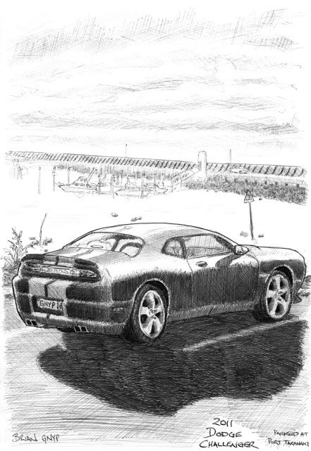 441x640 Sketchy Drawings 2011 Dodge Challenger - Dodge Challenger Sketch
