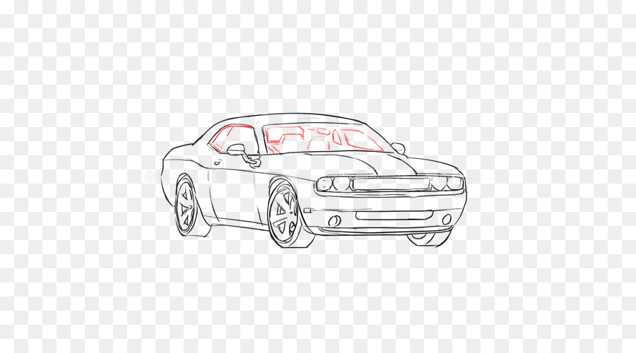 900x500 Car Door Sketch Product Design Motor Vehicle - Dodge Challenger Sketch