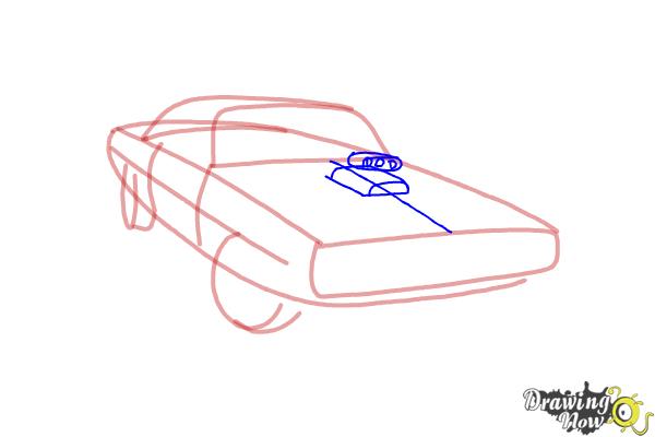 600x400 How To Draw A 1970 Dodge Charger From The Fast And The Furious - Dodge Charger Sketch