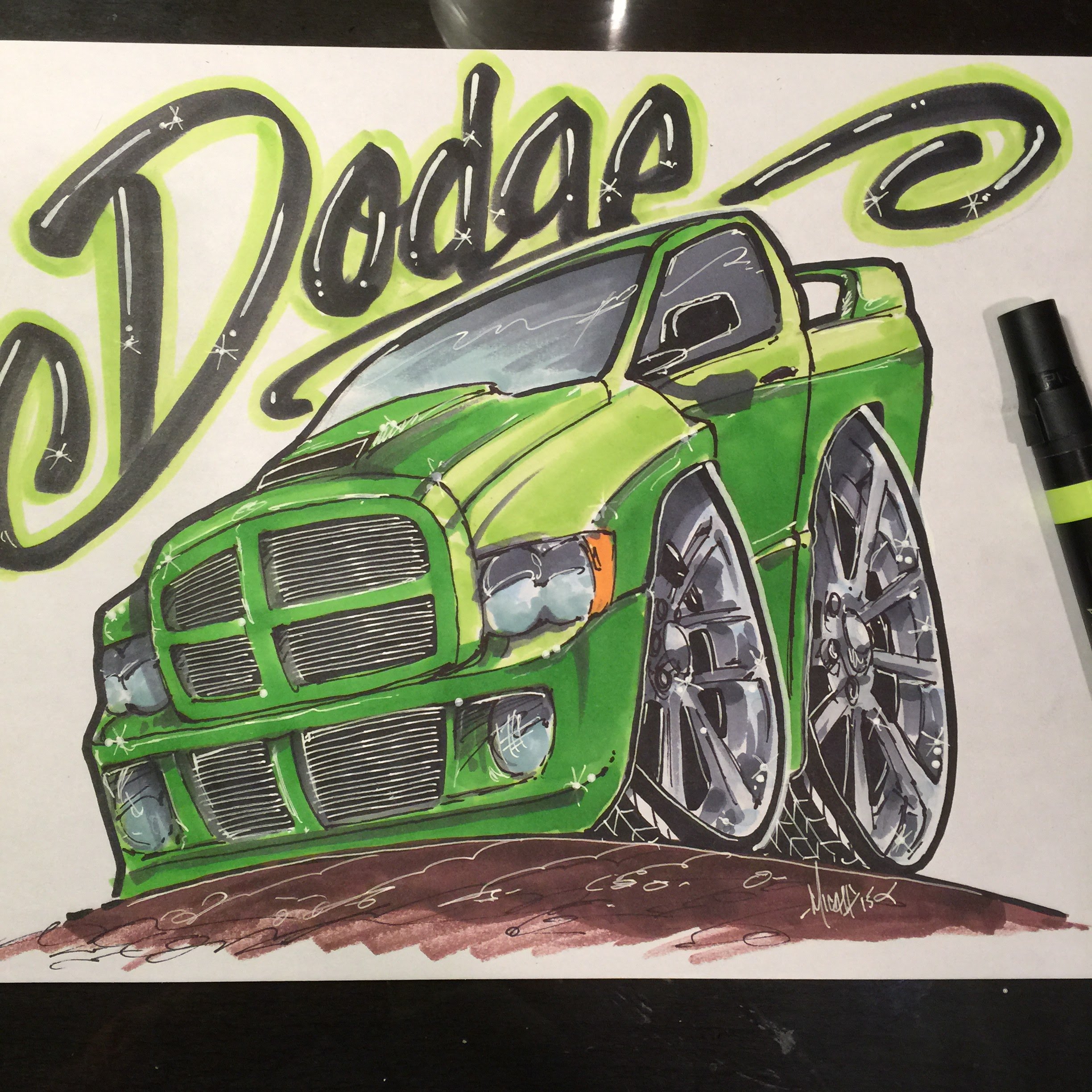 2448x2448 How To Draw A Dodge Ram Srt10 - Dodge Ram Sketch