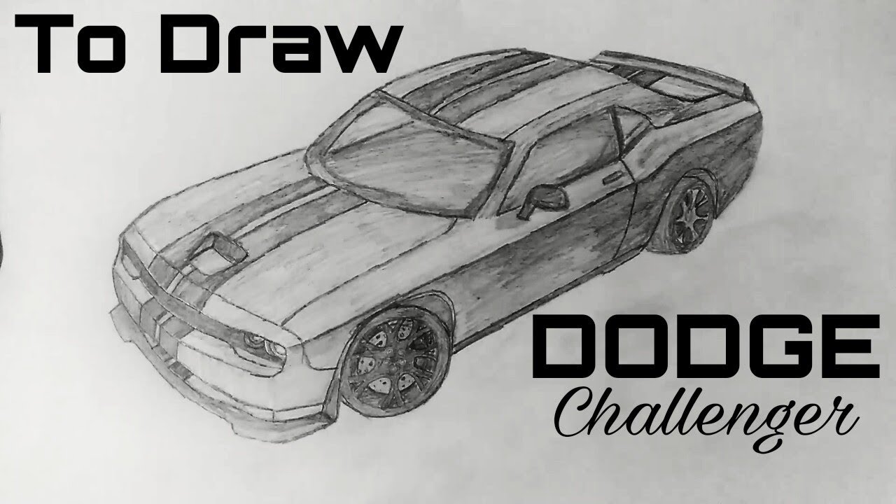 1280x720 How To Draw Dodge Challenger!!fast And Quick!! - Dodge Sketch