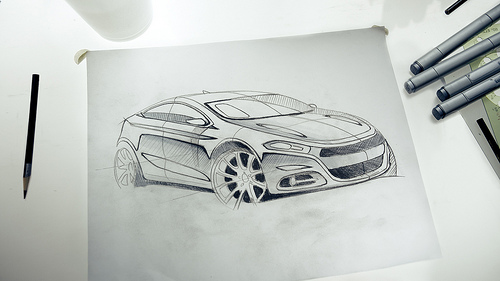 500x281 Cr Z Sketch In Dodge Dart Commercial - Dodge Sketch