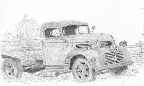 599x358 Dodge Truck Drawings Fine Art America - Dodge Truck Sketch