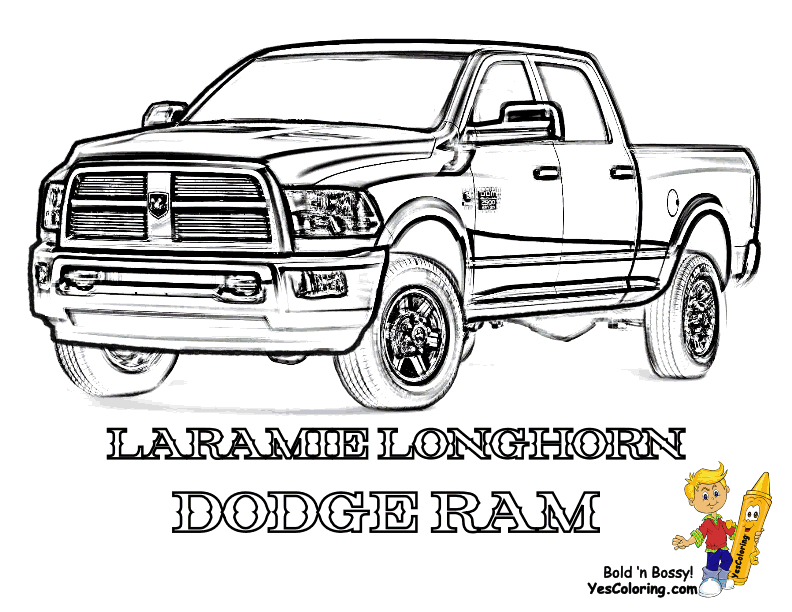 792x612 Truck Coloring Dodge Longhorn - Dodge Truck Sketch