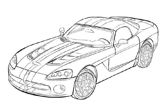 666x425 Dodge Viper Srt 10 Drawing Ride A Cart Drawings - Dodge Viper Sketch
