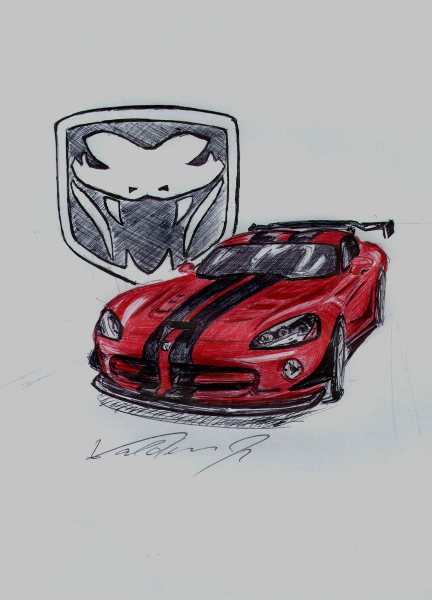 Dodge Viper Sketch At Explore Collection Of Dodge