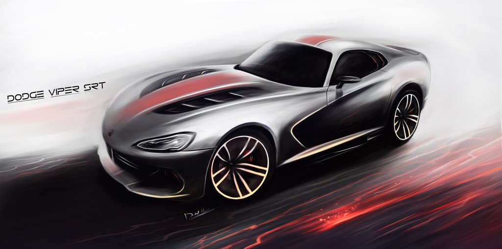 1024x509 Dodge Viper Srt Concept Sketch By Dan996 - Dodge Viper Sketch