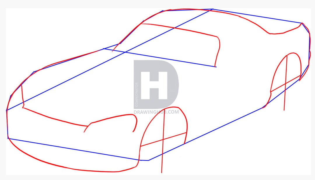 1080x618 How To Draw A Dodge Viper, Step By Step, Drawing Guide, By - Dodge Viper Sketch