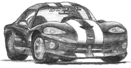 432x226 My Drawing Of Dodge Viper Gts ( - Dodge Viper Sketch