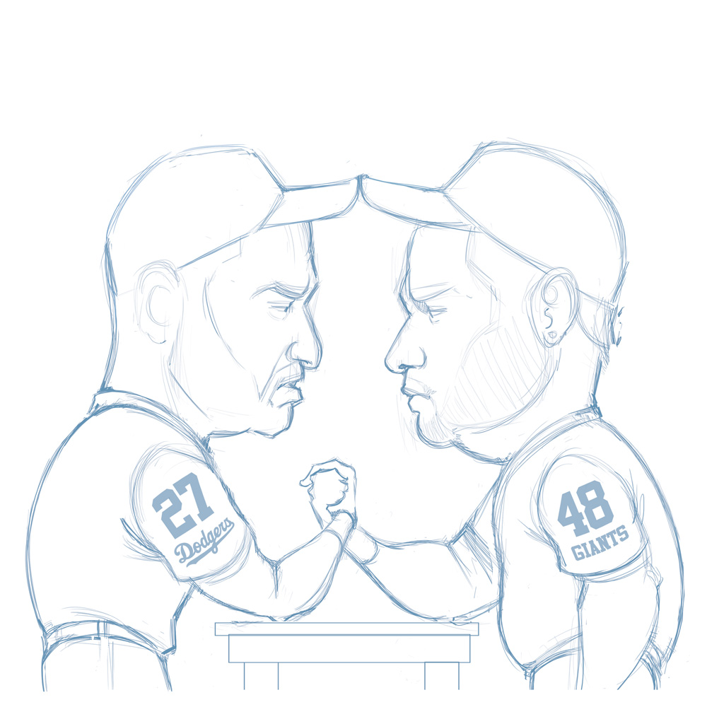 1000x1000 Illustration Noah Kroese - Dodgers Sketch