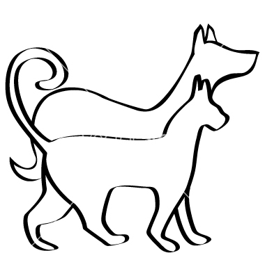 380x400 Dog And Cat Pictures Clipart Panda - Dog And Cat Sketch
