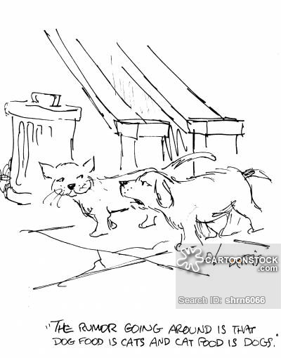 400x510 Dog Meat Cartoons And Comics - Dog And Cat Sketch