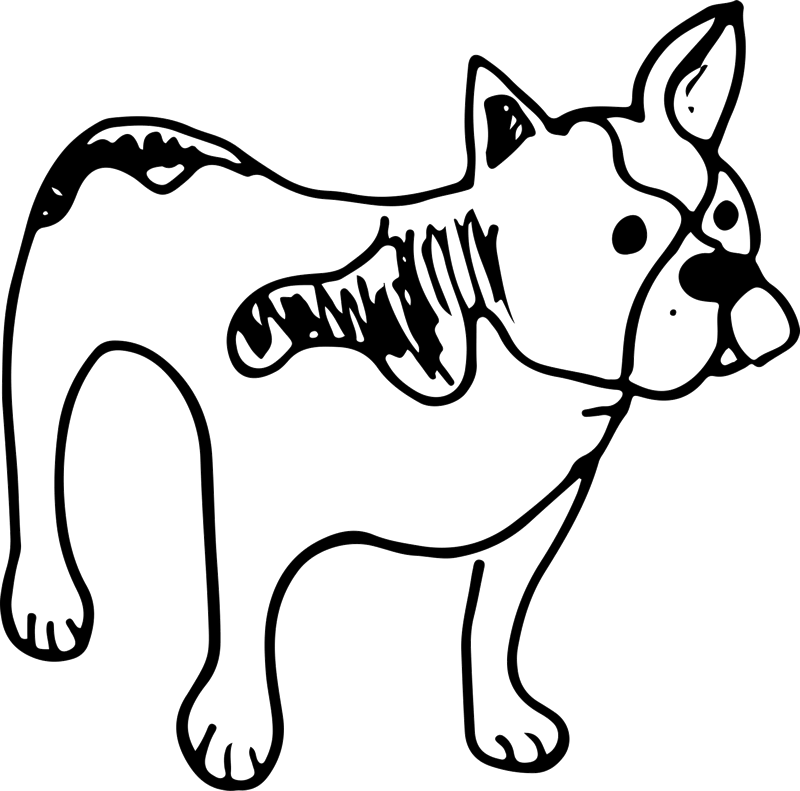 800x791 Boxer Rubber Stamp (Sketch) Dog, Cat Amp Fur Baby Stamps Stamptopia - Dog And Cat Sketch