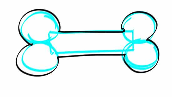550x312 How To Draw A Dog Bone - Dog Bone Sketch