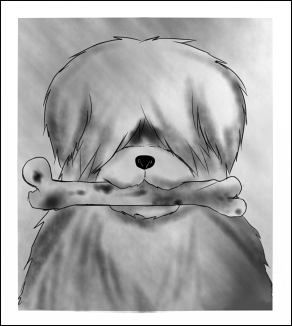 292x326 Image - Dog Bone Sketch