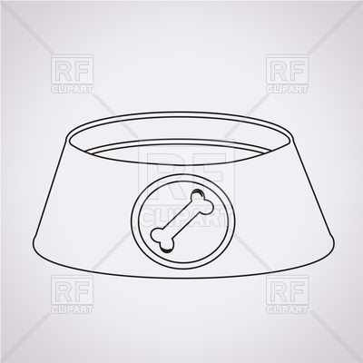 400x400 Dog Bowl Icon Vector Image Vector Artwork Of Objects Tumdee - Dog Bowl Sketch