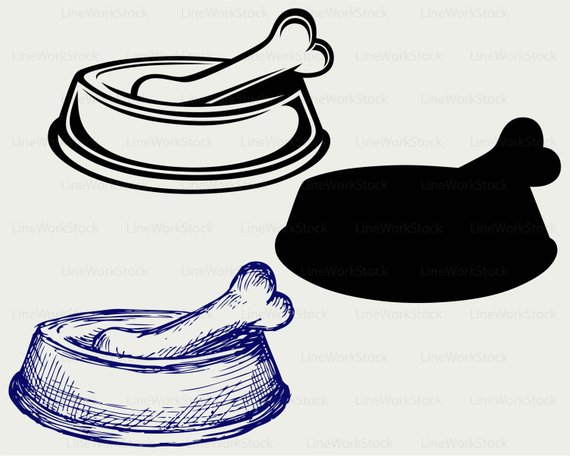 570x456 Dog Dish Svgone Dog Clipartdog Bone Svgdog Dish Etsy - Dog Bowl Sketch